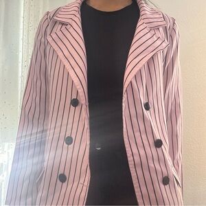 Pink Striped Women's Blazer